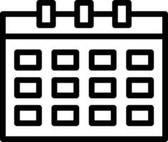 icône de ligne de calendrier vecteur