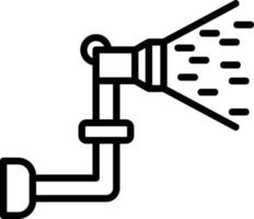 icône de ligne de tuyau d'arrosage vecteur