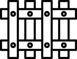 icône de ligne de clôture vecteur
