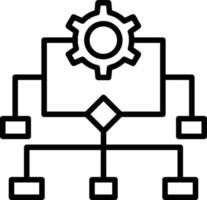 icône de ligne de processus vecteur