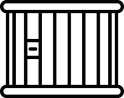 icône de ligne de prison vecteur