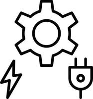icône de ligne de puissance et d'énergie vecteur