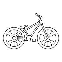 icône de vélo, style de contour vecteur