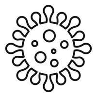 icône de coronavirus, style de contour vecteur