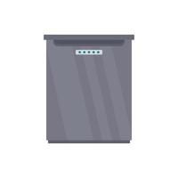 icône de réfrigérateur, style plat vecteur