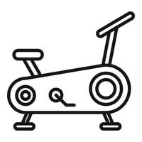 icône de vélo d'exercice sport, style de contour vecteur
