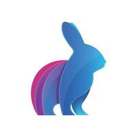 logo de lapin dégradé dans une belle couleur dégradée, bon pour cela logo de service commercial également logo de produit de marque vecteur