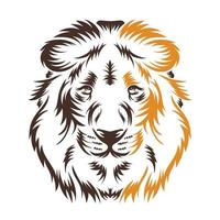 illustration vectorielle de tête de lion dans le style de gravure sur bois, parfaite pour la conception de t-shirt et de tatouage vecteur