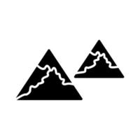 icône de vecteur de montagnes uniques