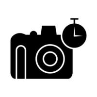 minuterie unique sur l'icône de vecteur de caméra