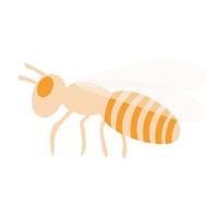 illustration vectorielle de guêpe. isolé sur fond blanc. un insecte avec un dard. abeille. vecteur