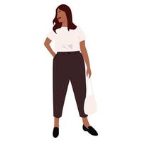 illustration vectorielle de femmes bodypositives. mouvement positif du corps et diversité de la beauté. un ensemble de femmes de taille plus. illustration de stock de vecteur isolé sur fond blanc. eps 10