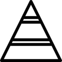 icône de la ligne pyramidale vecteur