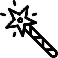 icône de ligne de baguette magique vecteur