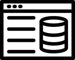 icône de la ligne d'interprétation des données vecteur