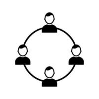 icône de vecteur de groupe de réseau unique