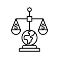 icône de vecteur de droit international