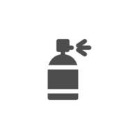 spray peut silhouette icône noire. illustration vectorielle du symbole de la bombe aérosol isolé vecteur