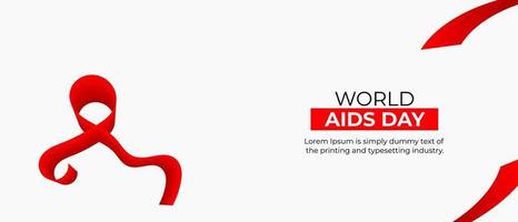 fond de la journée mondiale du sida. fond de ruban de support rouge. journée mondiale du sida et mois national de sensibilisation au vih sida et au vieillissement avec ruban rouge vecteur