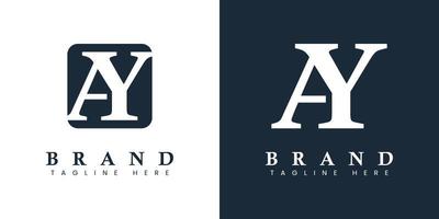 logo de lettre ay moderne et simple, adapté à toute entreprise avec des initiales ay ou ya. vecteur