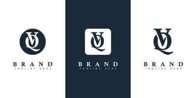 logo qv de lettre moderne et simple, adapté à toute entreprise avec des initiales qv ou vq. vecteur