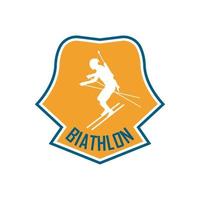 logo biathlon, marque biathlon vecteur