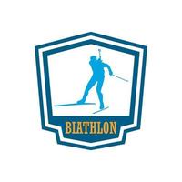 logo biathlon, marque biathlon vecteur