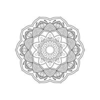 ornement mandala arrière-plan concept de design noir et blanc vecteur