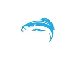 modèle de logo de poisson création vectorielle créative du logo du club de pêche ou de l'icône de la boutique de pêche. vecteur