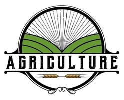 création de logo vectoriel badge vintage agriculture
