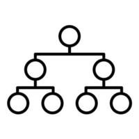 cercle image hiérarchie ligne icône vecteur