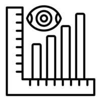 icône de ligne analytique descriptive vecteur