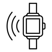 icône de ligne de montre intelligente vecteur