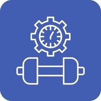 ligne d'exercice icônes d'arrière-plan de coin rond vecteur