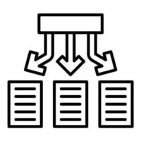 icône de ligne de contrôle de version vecteur