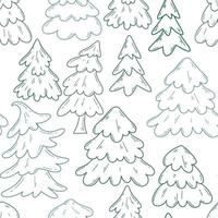 illustration vectorielle de modèle sans couture d'arbres de noël vecteur