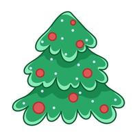 clipart de dessin animé de sapin de noël vecteur