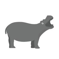 icône d'illustration vectorielle animal hippopotame vecteur