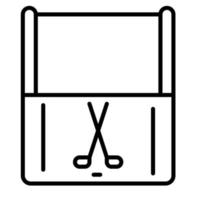 icône de ligne de boîte de pénalité vecteur