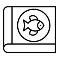 icône de ligne de cours de pêche vecteur