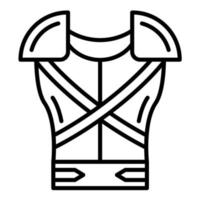 icône de la ligne d'armure vecteur