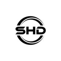 création de logo de lettre shd dans l'illustration. logo vectoriel, dessins de calligraphie pour logo, affiche, invitation, etc. vecteur