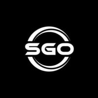 création de logo de lettre sgo en illustration. logo vectoriel, dessins de calligraphie pour logo, affiche, invitation, etc. vecteur