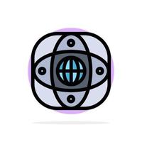 connexion artificielle terre global globe abstrait cercle fond plat couleur icône vecteur