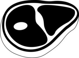 bifteck. affiche de silhouette de bifteck. logo pour boucherie, marché, restaurant ou design - bannière, autocollant, menu. vecteur
