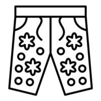 icône de ligne de pantalon de natation vecteur