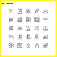 25 icônes créatives signes et symboles modernes de promouvoir des éléments de conception vectoriels modifiables chauds de marketing de téléphone mégaphone vecteur