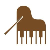 création d'icône logo piano vecteur