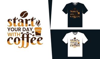 meilleure conception de t-shirt de café, conception de typographie pour les amateurs de café vecteur