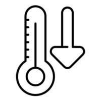 icône de ligne de refroidissement vecteur